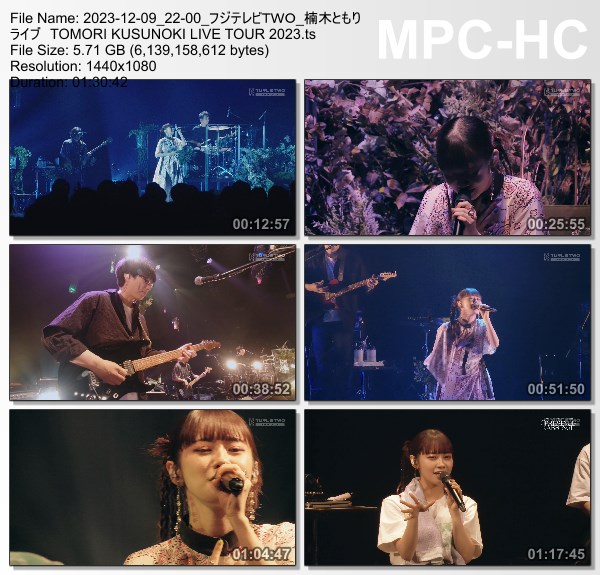 [TV-Variety] 楠木ともり – TOMORI KUSUNOKI LIVE TOUR 2023「PRESENCE／ABSENCE」(FujiTV TWO 2023.12.09)