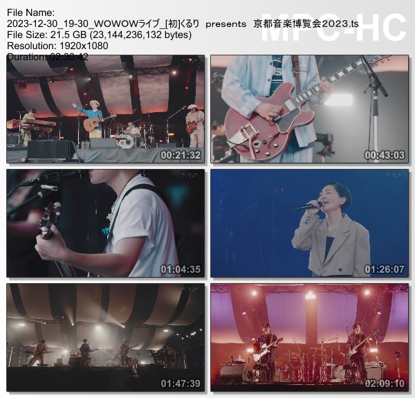 [TV-Variety] くるり presents 京都音楽博覧会2023 (WOWOW Live 2023.12.30)