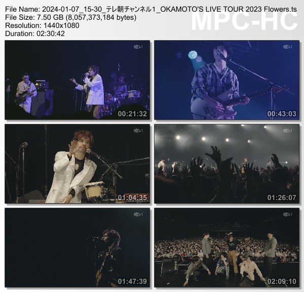 [TV-Variety] OKAMOTO’S LIVE TOUR 2023 Flowers (TeleAsa Ch1 2024.01.07)