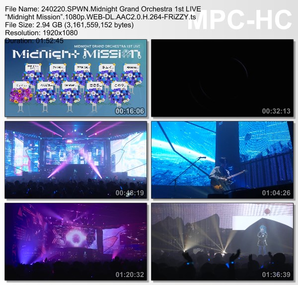 [TV-Variety] Midnight Grand Orchestra 1st LIVE “Midnight Mission” (SPWN 2024.02.20)