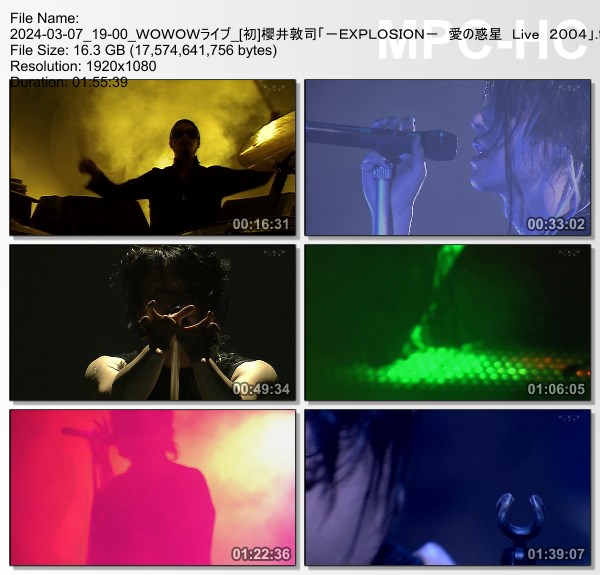 [TV-Variety] 櫻井敦司「-EXPLOSION- 愛の惑星 Live 2004」(WOWOW Live 2024.03.07)