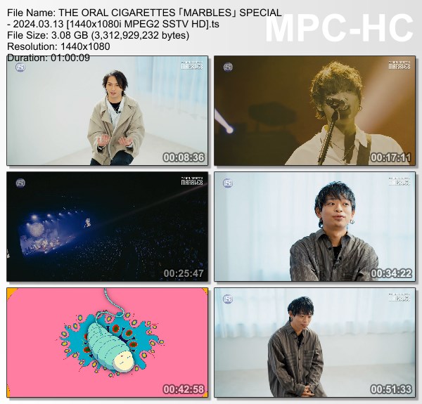 [TV-Variety] THE ORAL CIGARETTES “MARBLES” SPECIAL (SSTV 2024.03.13)