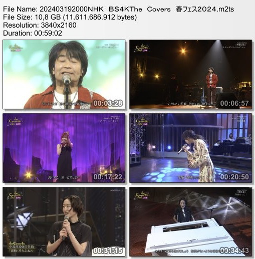 [TV-Variety] The Covers Haru Fes 2024 (NHK BSP4K 2024.03.19)