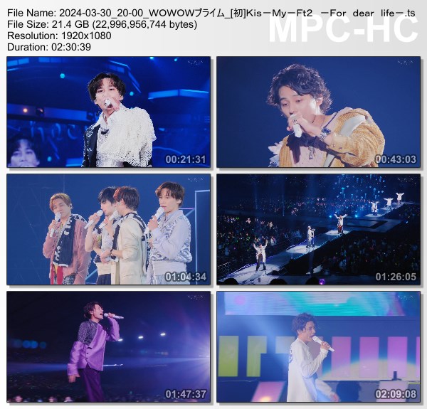 [TV-Variety] Kis-My-Ft2 -For dear life- (WOWOW Prime 2024.03.30)