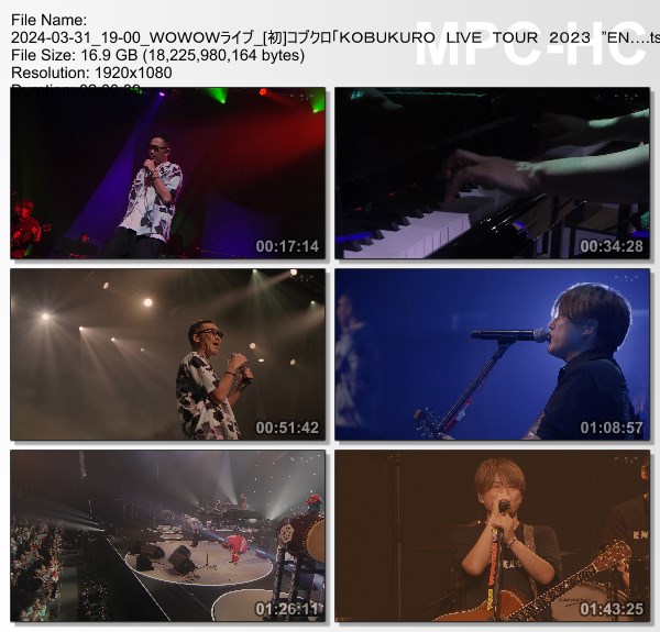 [TV-Variety] コブクロ「KOBUKURO LIVE TOUR 2023 “ENVELOP”」(WOWOW Live 2024.03.31)