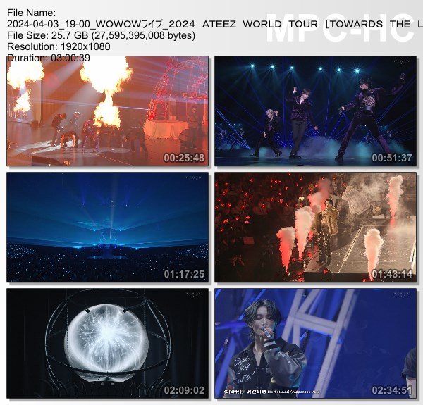 [TV-Variety] ATEEZ WORLD TOUR [TOWARDS THE LIGHT : WILL TO POWER] IN JAPAN (WOWOW Live 2024.04.03)