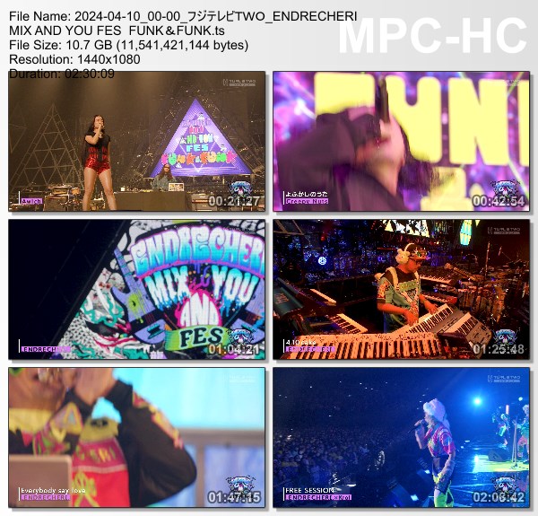 [TV-Variety] ENDRECHERI MIX AND YOU FES FUNK & FUNK (FujiTV TWO 2024.04.10)