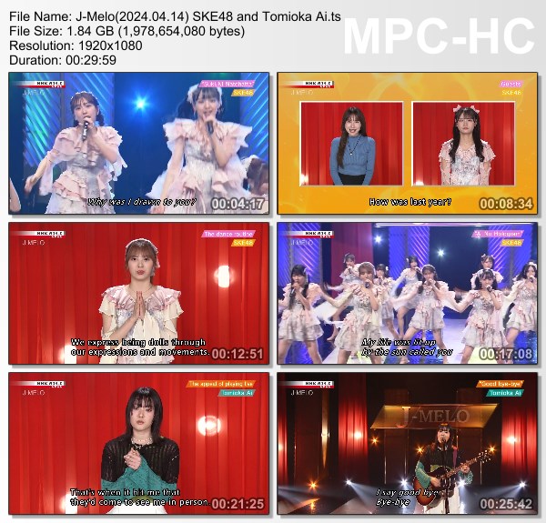 [TV-Variety] J-MELO – 2024.04.14 SKE48 and Tomioka Ai