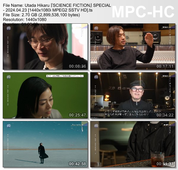 [TV-Variety] 宇多田ヒカル『SCIENCE FICTION』SPECIAL (SSTV 2024.04.23)