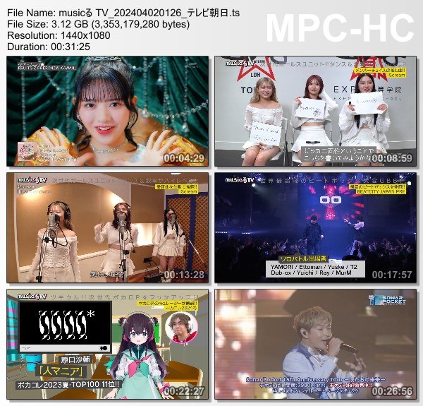 [TV-Variety] musicる TV – 2024.04.01