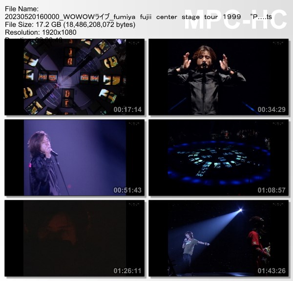 [TV-Variety] 藤井フミヤ – fumiya fujii center stage tour 1999 “Power” (WOWOW Live 2023.05.20)